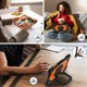 thumbnail image 5 of Funda Resistente a Golpes para Samsung Galaxy Tab S10 FE, Galaxy Tab S9 FE, Galaxy Tab S9, Funda Protectora de Silicona + Capa de PC Anti Caída con Asa Cuadrada Giratoria de 360° y Correa para el Hom, 5 of 8