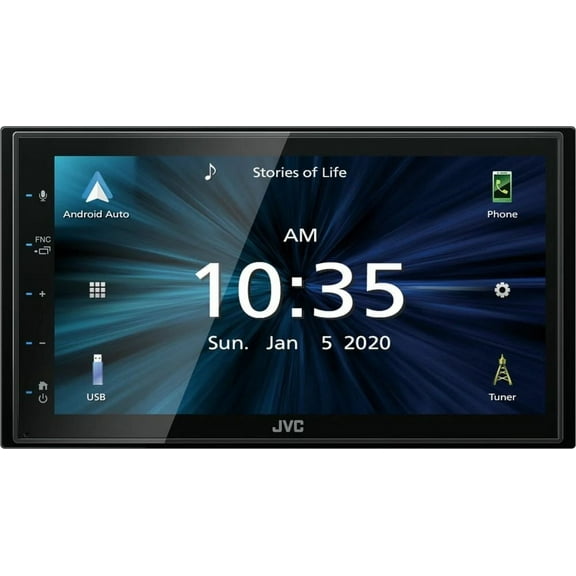 Jvc KW-M560BT 6.8" Double-DIN Touchscreen Digital Multimedia Receiver with Bluetooth, Apple CarPlay, Android Auto (Sirius XM Ready)