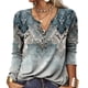 thumbnail image 1 of Blusa de ajuste casual,Blusa casual con cuello en V con muescas para mujer Blusa con cuello con muescas Diseño exquisito, 1 of 5