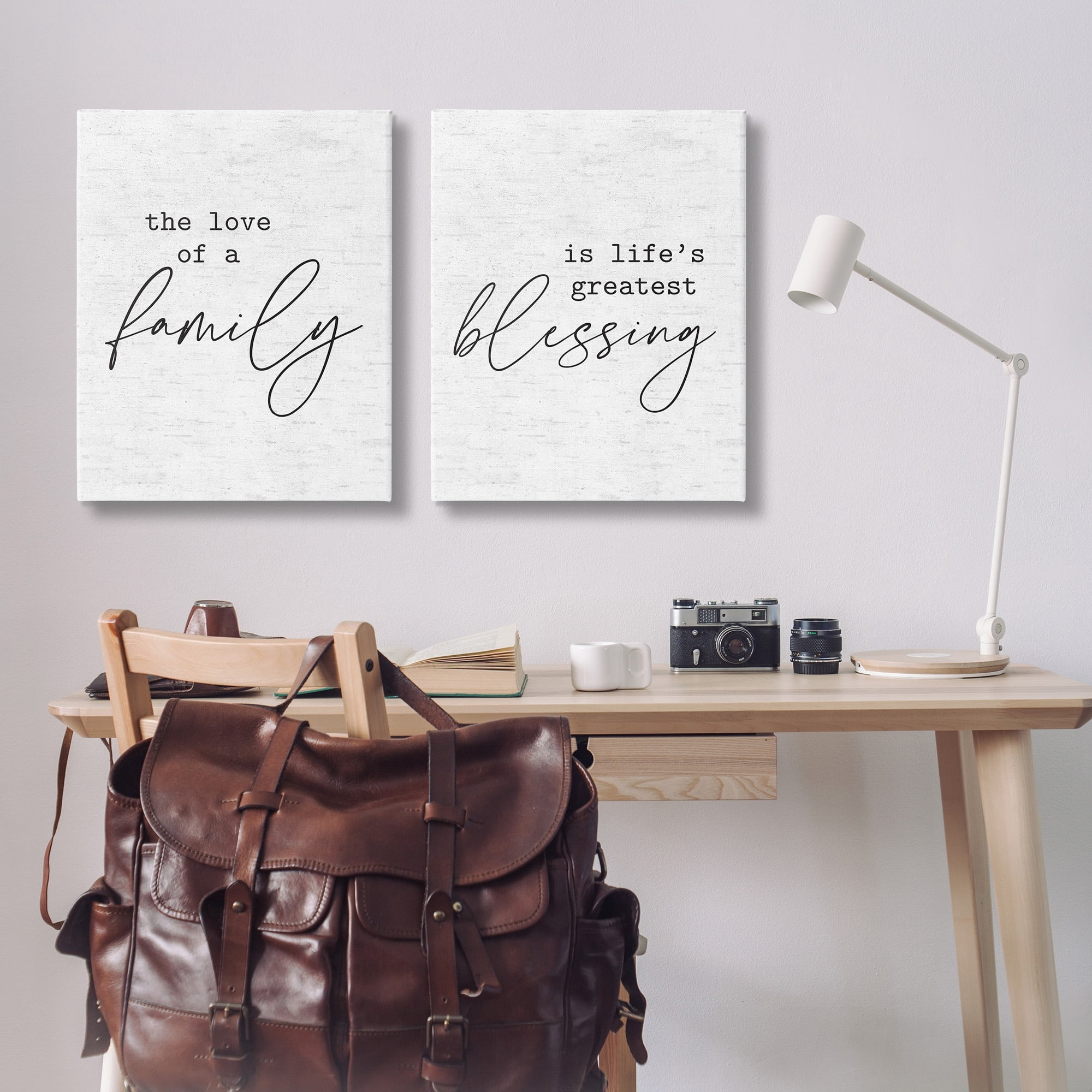 Stupell Industries Love of Family is Life's Greatest Blessing Minimal Quote Canvas Wall Art Design by Lettered and Lined