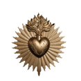 thumbnail image 2 of Dserhfy Sacred Heart Gothic Wall Plaque Home Decoration Prayer Stand Immaculate Heart of Mary Add Love And Art to Your Space Metal Plaque Holiday Gift Wall Art, 2 of 8