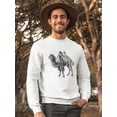 thumbnail image 2 of Bactrian Camel Sketch Sweatshirt Men -Image by Shutterstock, Male 5X-Large, 2 of 4