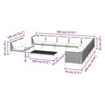 thumbnail image 4 of vidaXL 12 Piece Garden Lounge Set with Cushions Poly Rattan Dark Grey, 4 of 5