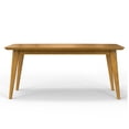 thumbnail image 4 of Simpli Home Draper SOLID WOOD and Rubberwood 66 inch x 40 inch Rectangle Mid Century Modern Dining Table in OAK WOOD, 4 of 12