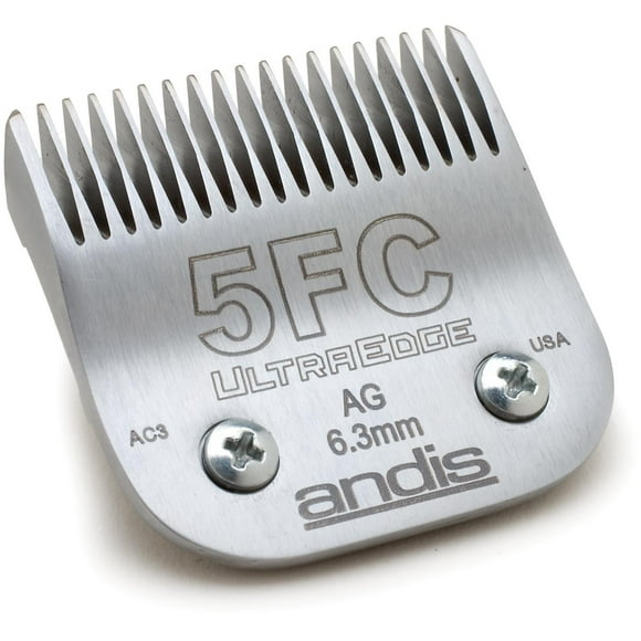 Cuchilla cortapelos para perros Andis 64122 Ultra Edge, tamaño 5FC, color plateado