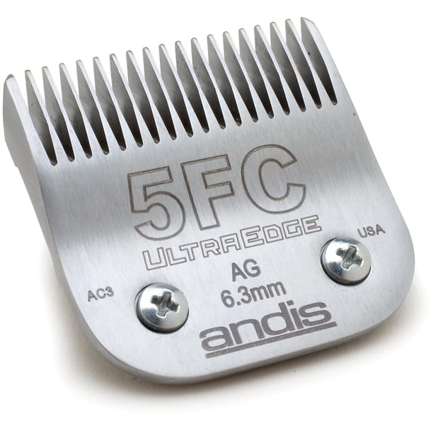 Cuchilla cortapelos para perros Andis 64122 Ultra Edge, tamaño 5FC, color plateado