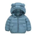 thumbnail image 2 of Bixock Toddler Girls Puffer Jackets Girls Winter Coats Kids Padded Coat Outerwear Long Sleeve Hooded Zip Light Thermal Winter Jacket for Kids 1-8Years, 2 of 7