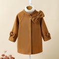 thumbnail image 2 of Rovga Toddler Girls Coats Kids Toddler Baby Autumn Winter Solid Cotton Long Sleeve Bow Tie Jacket Coat Clothes, 2 of 7