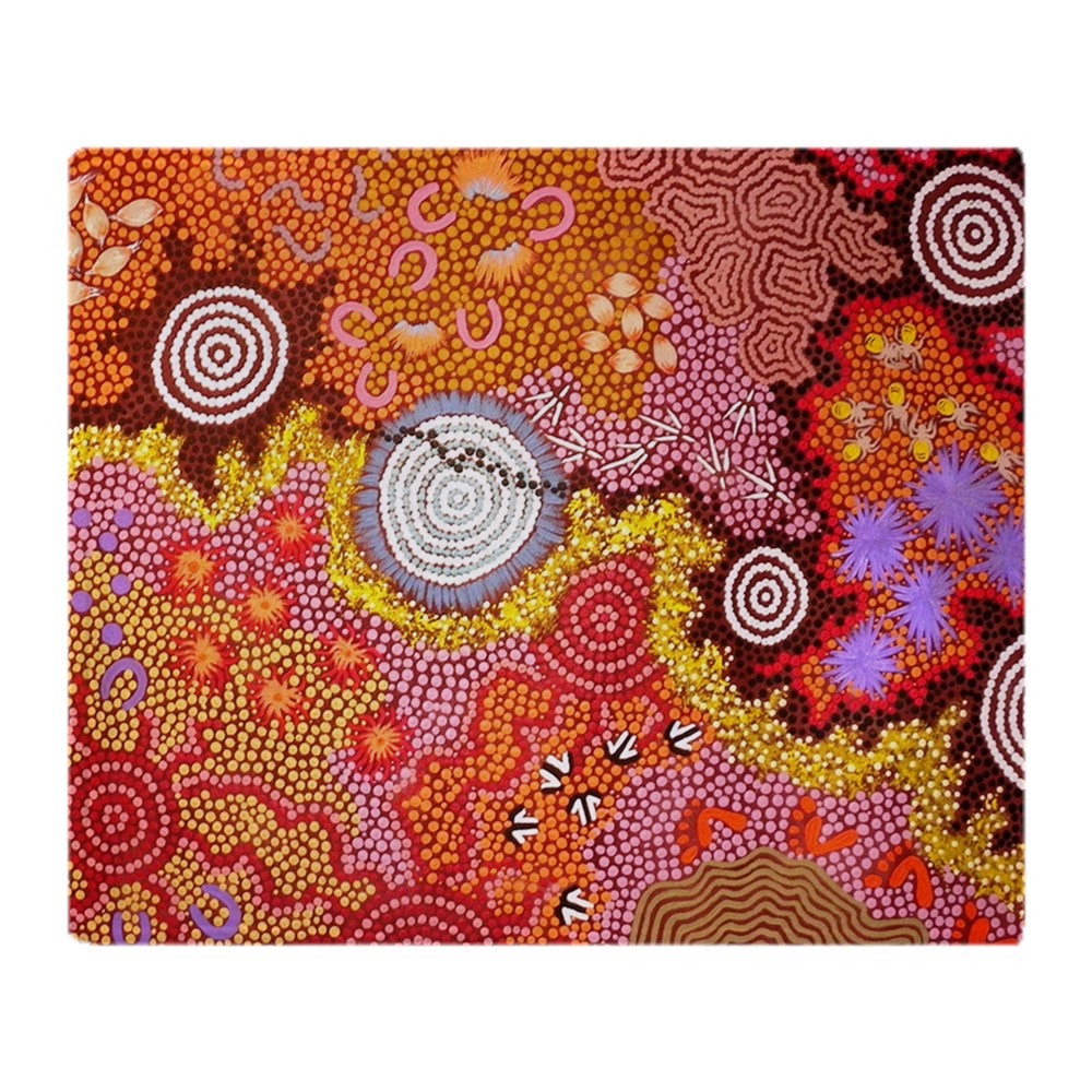 CafePress AUSTRALIAN ABORIGINAL ART Soft Fleece Throw Blanket, 50"x60" Stadium Blanket