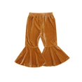 thumbnail image 1 of Pantalones Acampanados Para Bebés Y Niñas Con Volantes Y Pantalones Acampanados (E-Khaki 1-2T), 1 of 5
