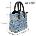 thumbnail image 2 of Lsque Cute Flat Fish Pattern Leather Rivet Shoulder Bag – Elegant Genuine Leather & Microfiber PU Crossbody with Detachable Adjustable Strap, 2 of 5