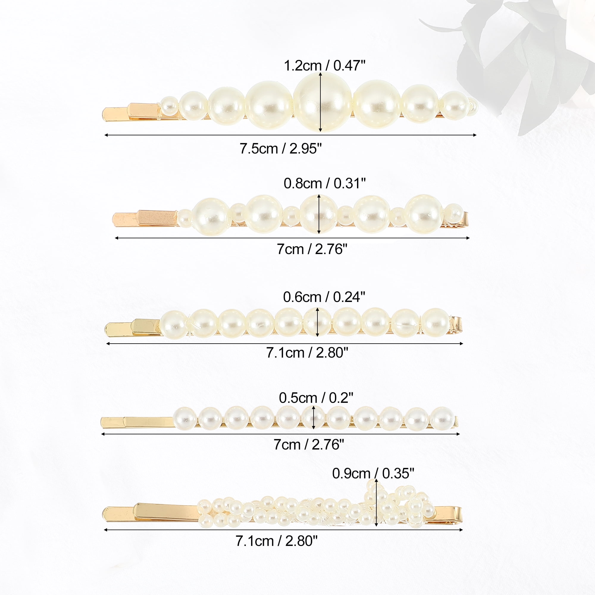 Unique Bargains 5Pcs Cartoon Cute Style Non-Slip Cute Style Hair Clip White