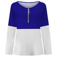 thumbnail image 1 of Gibobby Playera Termica Para Mujer Camiseta de manga larga con cremallera para mujer fina de primavera y verano（Multicolor, XL), 1 of 4