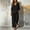 Black plus size two piece set a1, variant on Cagogo Women Plus Size V Neck 3/4 Sleeve T Shirt Wide Leg Pants Two Piece Set Solid Boho Lounge Wear Casual Loose Outfits Spring Summer Travel Clothes, Gray 3XL