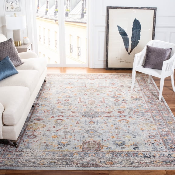 Safavieh History Eason Oriental Area Rug, Light Gray/Rust, 4' x 6'