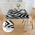 thumbnail image 2 of Acheng Zebra Print Geometric Shapes Abstract Drawing Square Tablecloth Waterproof 100% Polyester Fiber 40*40, 2 of 8