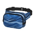 thumbnail image 2 of Rateoe Sparkling With Blue Print Fanny Pack Belt Bag for Women and Men, Square Double-Layer Waterproof Waist Pack with Adjustable Strap for Hiking, Jogging, Cycling, 2 of 9