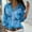 Blue, variant on SEMPAI Blouses & Tops Women Tops Long Sleeve Round Neck Tops for Women Womens Tops Relaxed Fit Up to 50% Off Athletic Print Plus Size Gift for Ladies Hoodies for Women 2024