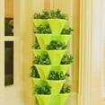 thumbnail image 4 of Three Petal Vertical Planter, Stackable Tower Planters, Strawberry Herb Flower and Vegetable Pots, with Gardening Tool, Indoor Outdoor Gardening Pots with Removable Wheels and Tools, Pink, 4 of 8