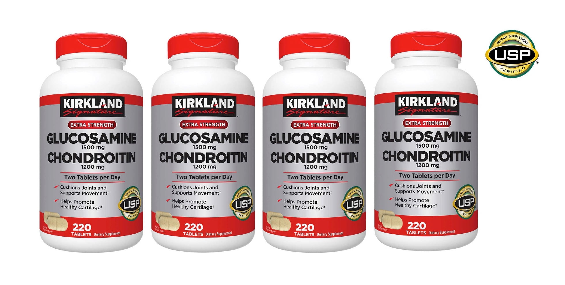 Kirkland Signature Glucosamine & Chondroitin, 220 Tablets 4PK