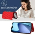 thumbnail image 5 of Case Compatible with iPhone Air, Stylish Card Slots Kickstand PU Leather Back Case Magnetic Closure RFID Blocking Drop Protective Shockproof Cover for iPhone Air, Red, 5 of 8