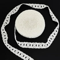 16 Yards White Eyelet Lace Ribbon Cotton Lace Trim 1 Inch(26mm) Wide Embroidery Hollow Lace Ribbon for Bridal Wedding Decoration Dress Decoration Sewing Crafts