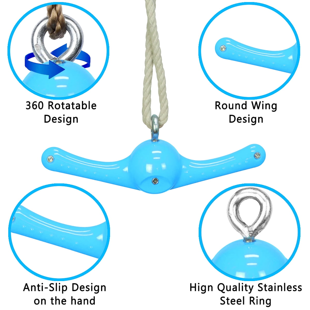 Celawork Yellow Ninja-Twister Swing Spins Set, Slackline