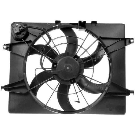 Auxiliary Fan Assembly - Compatible with 2011 - 2013 Hyundai Sonata 2012