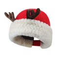 thumbnail image 2 of UTSJKR Women Cute Reindeer Antler Hat Girls 2026 Christma Hats Soft Warm Crochet Knitted Plush Hats Xmas Winter Comfy Caps Red, 2 of 6