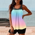 thumbnail image 6 of Womens Flowy Tankini Tops Modest Bathing Suit Loose Fit Two Piece Swimsuit Scoop Neck Swim Tops High Waisted Bottom, S, 6 of 7