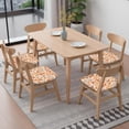 thumbnail image 6 of Brown Mushroom Flower Beige Pattern Seat Covers for Dining Room Chairs Set Of 4,Stretch Printed Washable Chair Seat Cover with Elastic Ties and Button,Removable Waterproof Couch Cushion Covers, 6 of 6