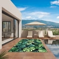 thumbnail image 2 of Palm Leaf Outdoor Rug 3x5 Ft, Non Slip Washable Area Rug, Green Tropical Plant Summer Nature Scenery Patio Rugs Carpet Runner, Large Floor Mat for Indoor/Outdoor Deck Porch Camping, 2 of 8