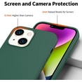 thumbnail image 3 of Designed for iPhone 13 Case, Silicone Ultra Slim Shockproof Phone Case with Soft Anti-Scratch Microfiber Lining, [Enhanced Camera Protection] iPhone 13 6.1inch (Pine Green), 3 of 12