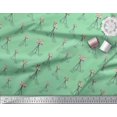 thumbnail image 2 of Soimoi Green polyester Crepe Fabric Stand & Camera Fashion Decor Fabric Printed Yard 42 Inch Wide, 2 of 3