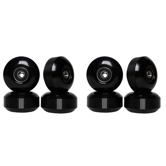 Skateboard Wheels with Bearings 52X30mm Street PU Wheels Skateboard Parts Cruiser Longboard Wheels (Set of 8) Black