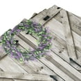 thumbnail image 6 of Western Barn Door Shower Curtain for Bathroom, Purple Lavender and Green Eucalyptus Wreath on Rustic Wood Boards Fabric Shower Curtain with Hooks, Botanical Bathroom Curtains Shower Set, 72x78 inches, 6 of 8
