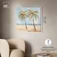 thumbnail image 5 of Painting Palm Trees Tropical Bathroom Canvas Wall Art by Art Remedy, Gallery Wrapped, 30"x30", 5 of 7