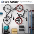 thumbnail image 3 of SUNALLY Swivel Bike Wall Hanger 2 Pack, Vertical Storage Bicycle Wall Mount Rack for Garage, Holds up to 66 lbs with No-scratch Protection, Black, 3 of 7