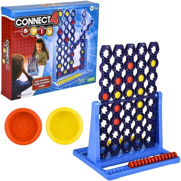 Connect 4 Spin Game Set Traditional Family Board Game Strategy Kids Toy