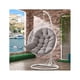 thumbnail image 3 of Chair Cushion, Rattan Chair Cushion, Relaxing Chair Cushions for Hanging Swing Basket, Seat Cushion for Indoor, Outdoor, 80 x 120 cm, Gray, 3 of 5
