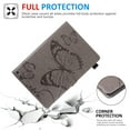 thumbnail image 4 of Fire HD 10/HD 10 Plus Tablet Case (11th Generation, 2021 Release) - Slim Embossed Butterfly Premium Leather Folio Stand Wallet Cover, Gray, 4 of 5