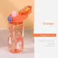 thumbnail image 1 of Botellas de agua con forma de taza para niños de 600 ml, creativas, con dibujos animados, con pajitas y tapas, a prueba de derrames, portátiles, para bebidas para niños pequeños, 1 of 6