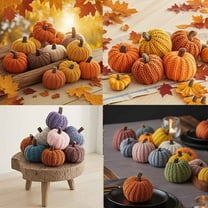 Fall Decor Thanksgiving Decorations Pumpkin Hanging Ornament 2 inch Soft Fabric Pumpkin Tree Decoration Fall Hanging Decoration Halloween Holiday Party Harvest Autumn Indoor Home Decoration