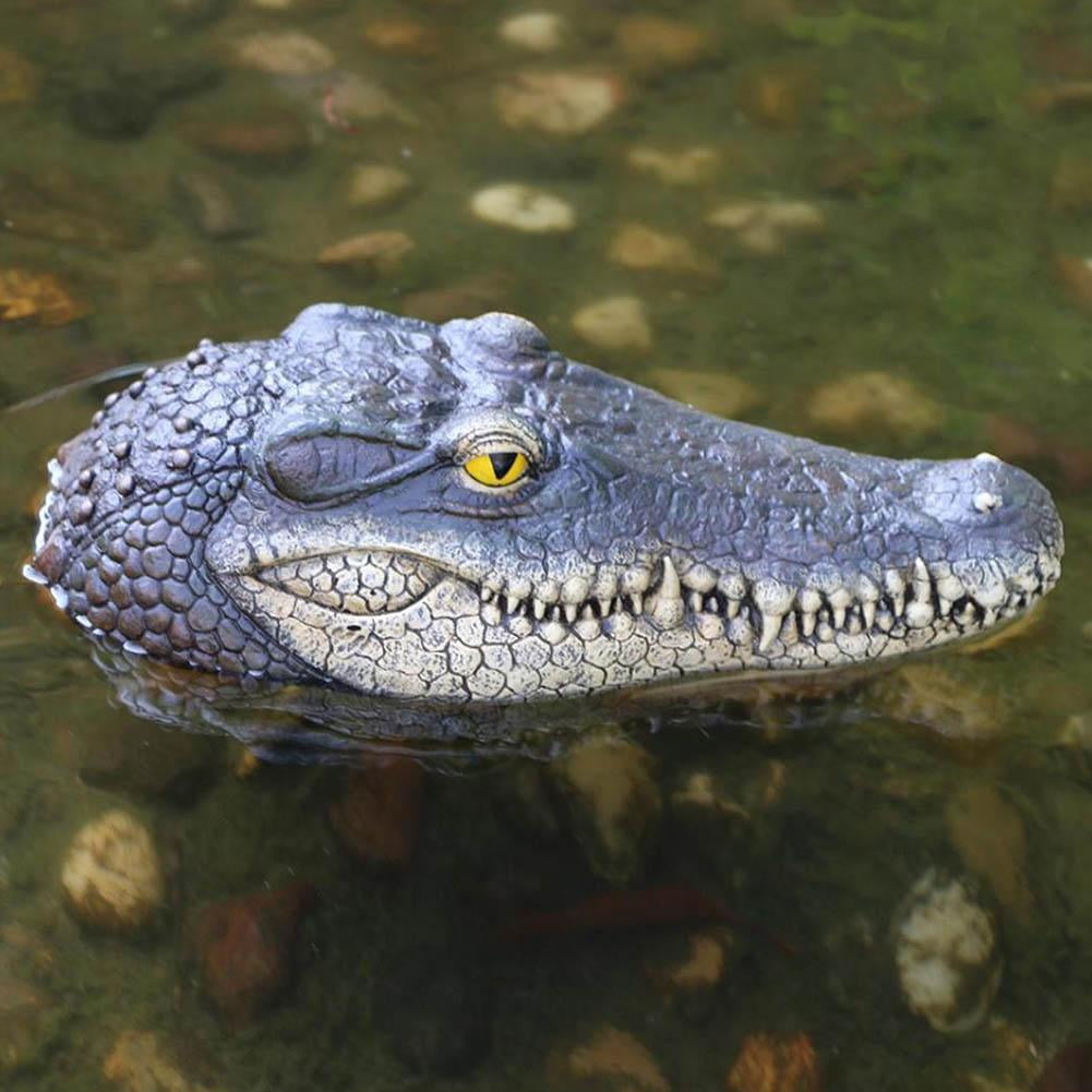 Floating Detailed Crocodile Head For A Pond or Water Feature In The Garden. 