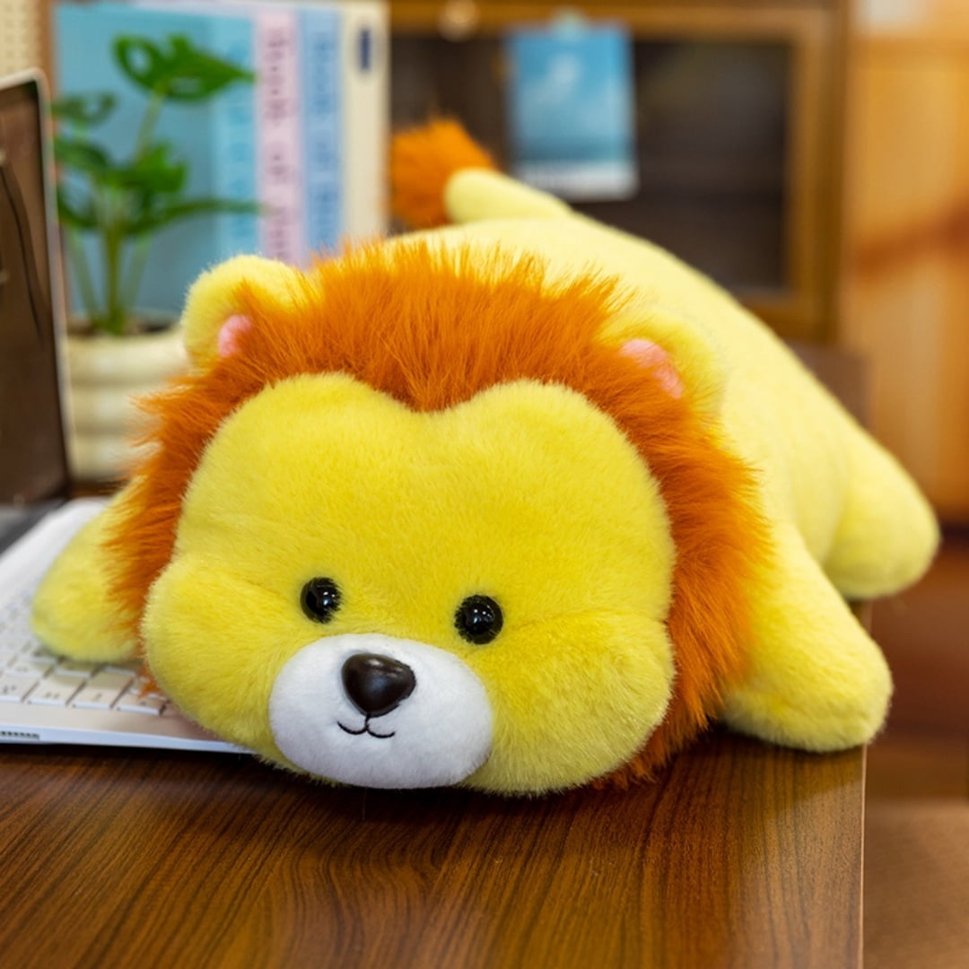 Soft Weighted Stuffed Animals for Anxiety Stress Relief- Cute Plush Cow Dinosaur Lion Animal Throw Pillow Gift