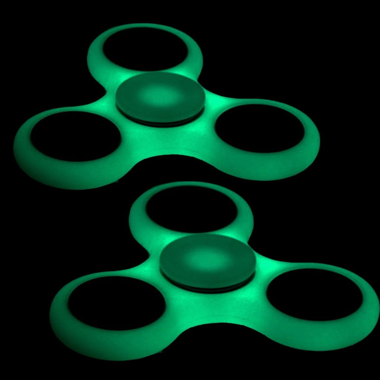 Glow in the Dark Hand Spinner Fidget Toy Anxiety Stress Relief Focus EDC ADHD 