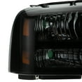 thumbnail image 2 of PIT66 Headlights Fit for 2005-2007 Ford F250 F350 F450 F550 Super Duty Bumper Headlamps Smoky Lens Black Housing Amber Reflector, 2 of 9