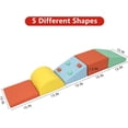 thumbnail image 6 of 5-Piece Waterproof Foam Climbing Blocks for Toddlers, Lightweight Indoor Baby Jungle Gym, Easy-to-Clean Soft Play Equipment for Active Fun, 6 of 6