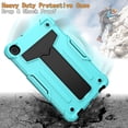 thumbnail image 4 of Galaxy Tab A 8.4" 2020 Case T307 T307U, Allytech Heavy Duty Protection Multi Angle Viewing Stand Shockproof Kids Friendly Rugged Back Cover Case for Samsung Galaxy Tab A 8.4 2020, Aqua/Black, 4 of 4