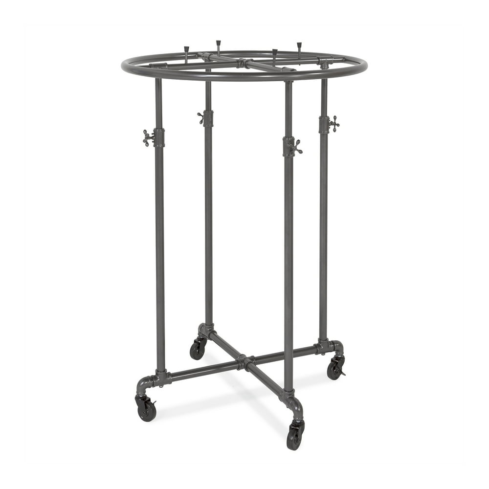 Econoco Pipeline 36" Round Garment Rack, Adjustable Height Walmart